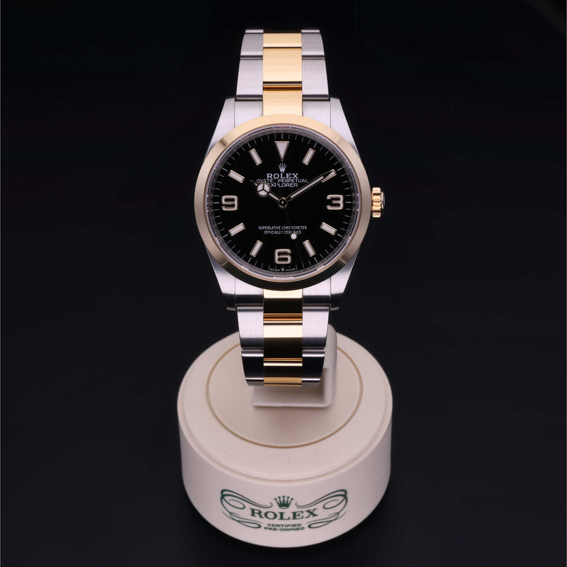 Rolex Certified Pre-Owned Explorer 36 Rolesor 18 Carat Yellow  2022 124273
