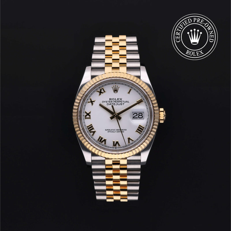 Rolex Certified Pre-Owned Datejust 36 36 mm Rolesor 18 Carat Yellow 2021 126233