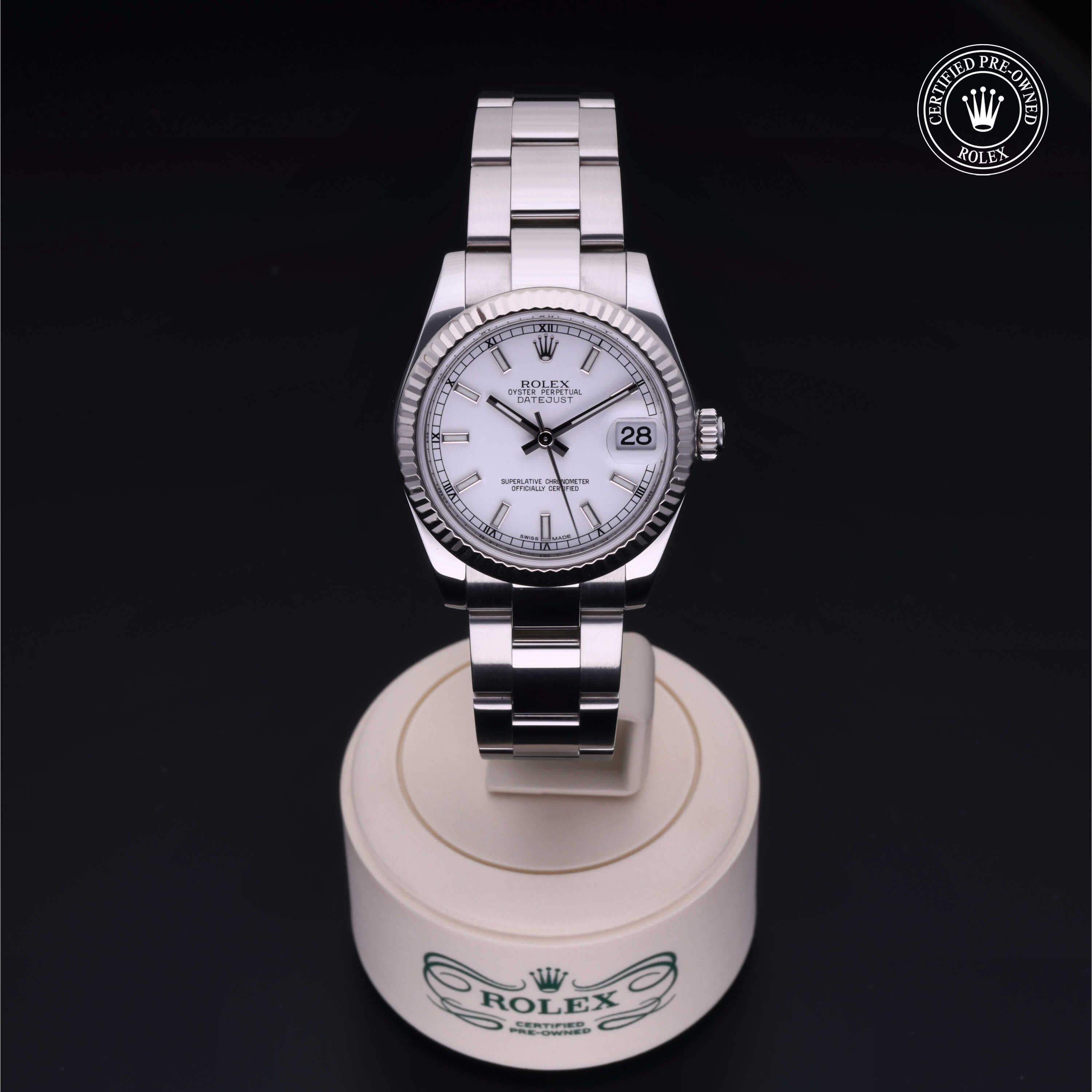 Orologio in acciaio e oro bianco Datejust 31 Rolex