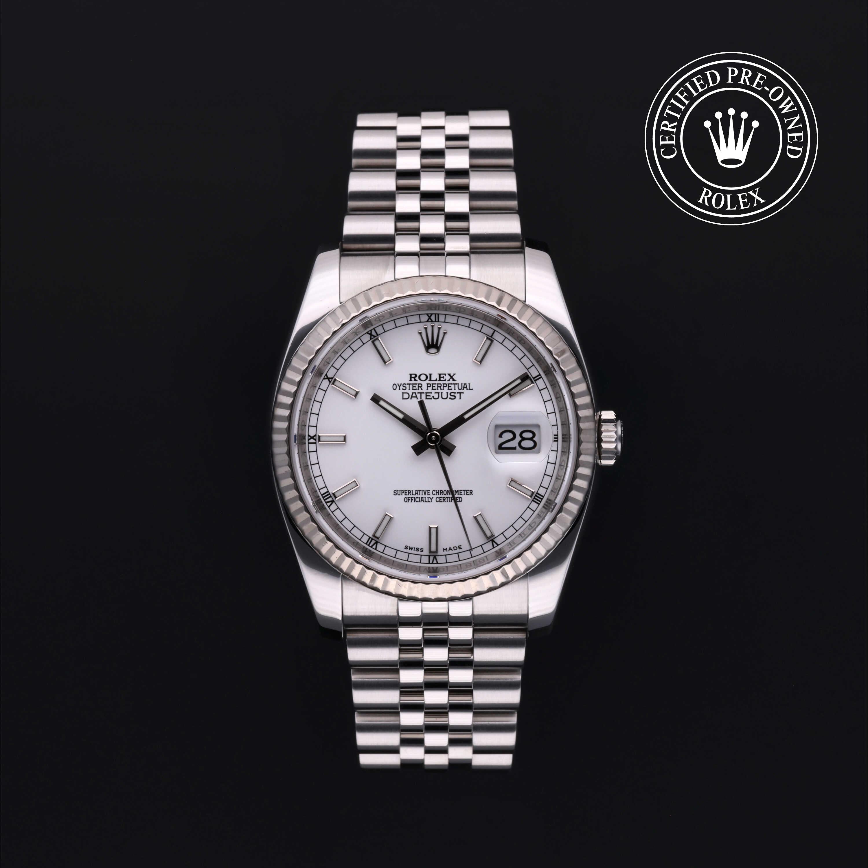 Orologio in acciaio e oro bianco Datejust 36 Rolex