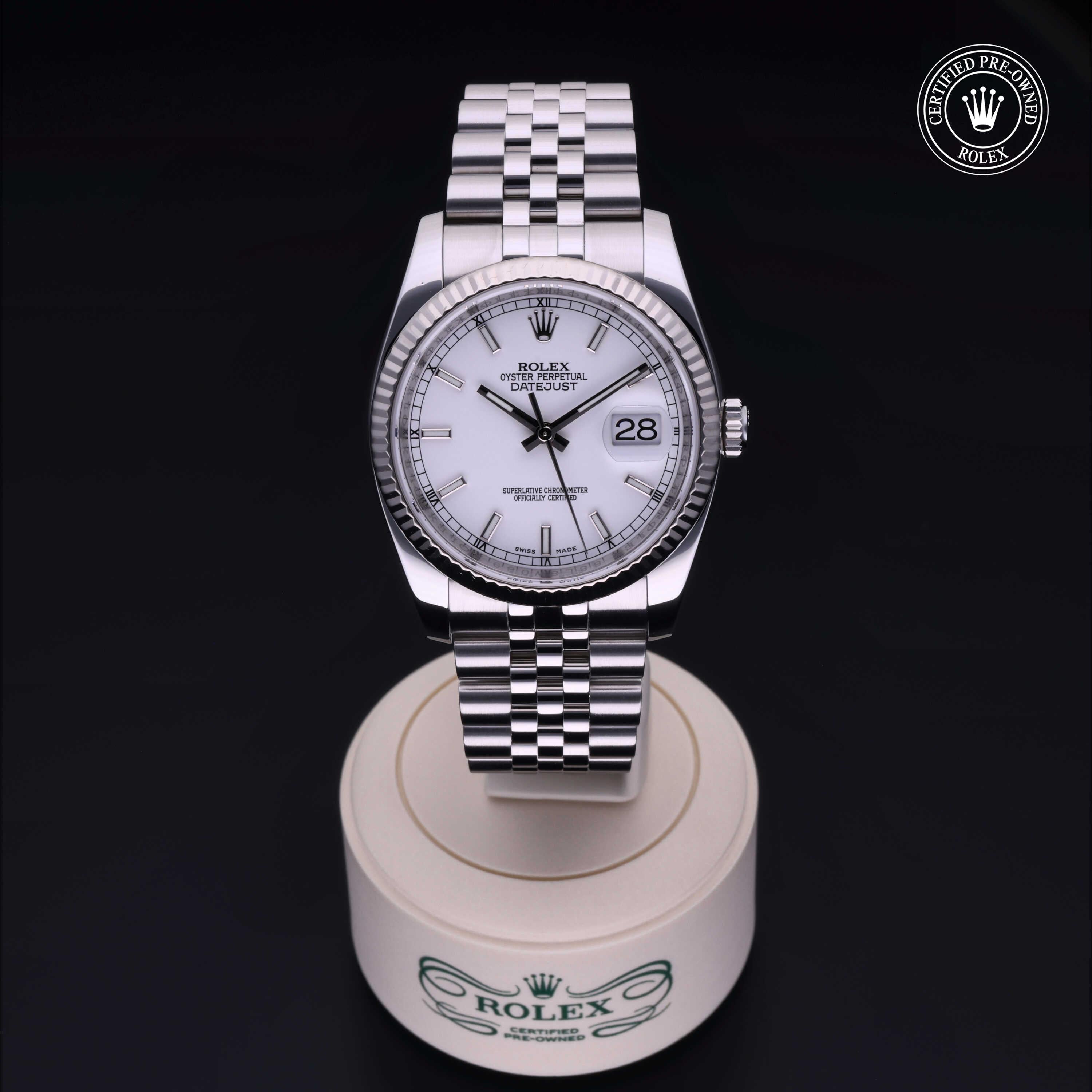 Orologio in acciaio e oro bianco Datejust 36 Rolex