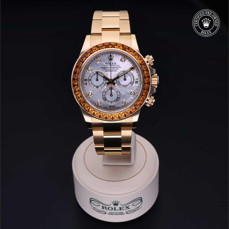 Rolex Certified Pre-Owned Oyster Perpetual Cosmograph Daytona 40 mm Oro 18 CT.G 2019 116578SACO