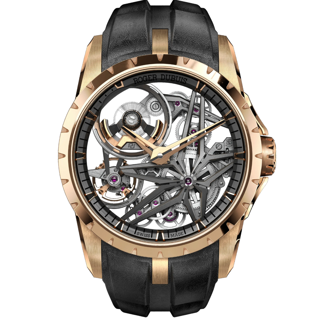 Orologio in oro rosa Excalibur Monobalancier Roger dubuis