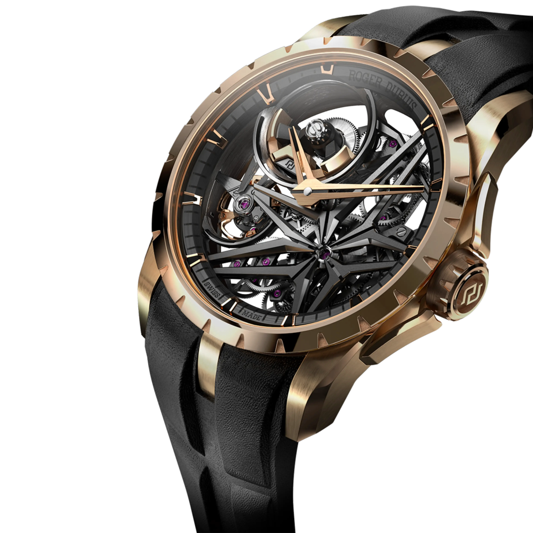 Orologio in oro rosa Excalibur Monobalancier Roger dubuis