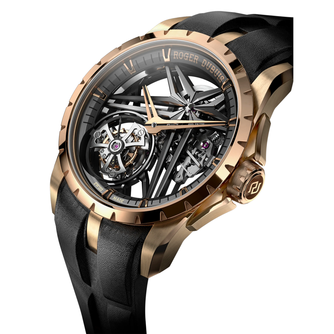 Orologio in oro rosa Excalibur Monotourbillon Roger dubuis
