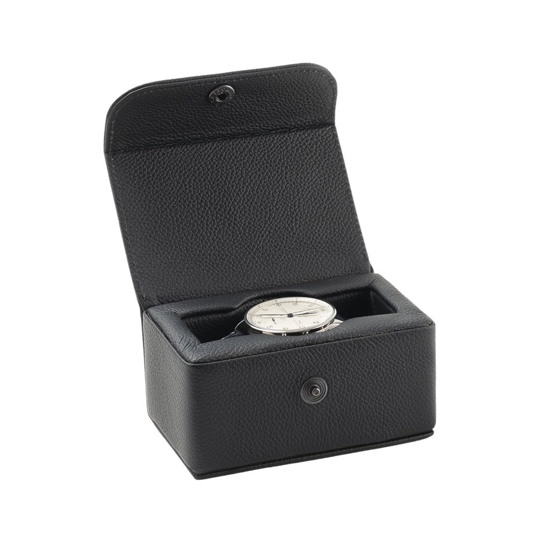 Accessorio in pelle panama Viaggio 1 Pelle Nera Scatola del tempo