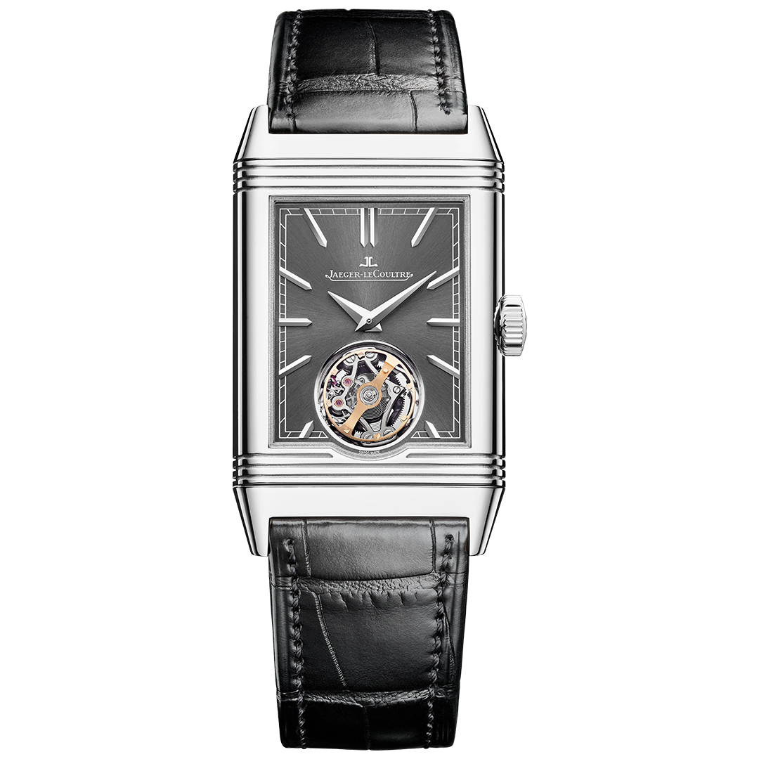 Watch in steel Reverso Tribute Duoface Tourbillon Jaeger-lecoultre