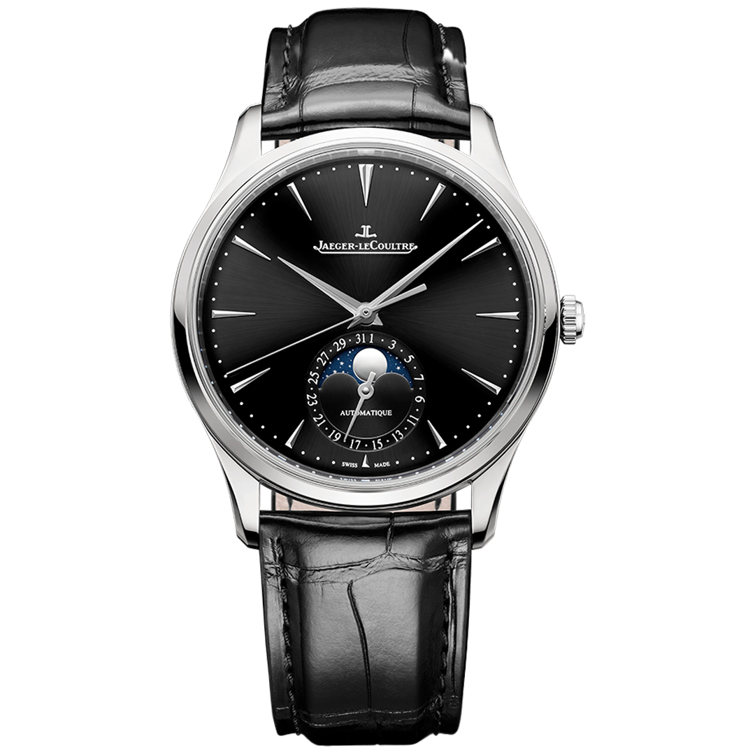 Watch in steel Master Ultra Thin Moon Jaeger-lecoultre