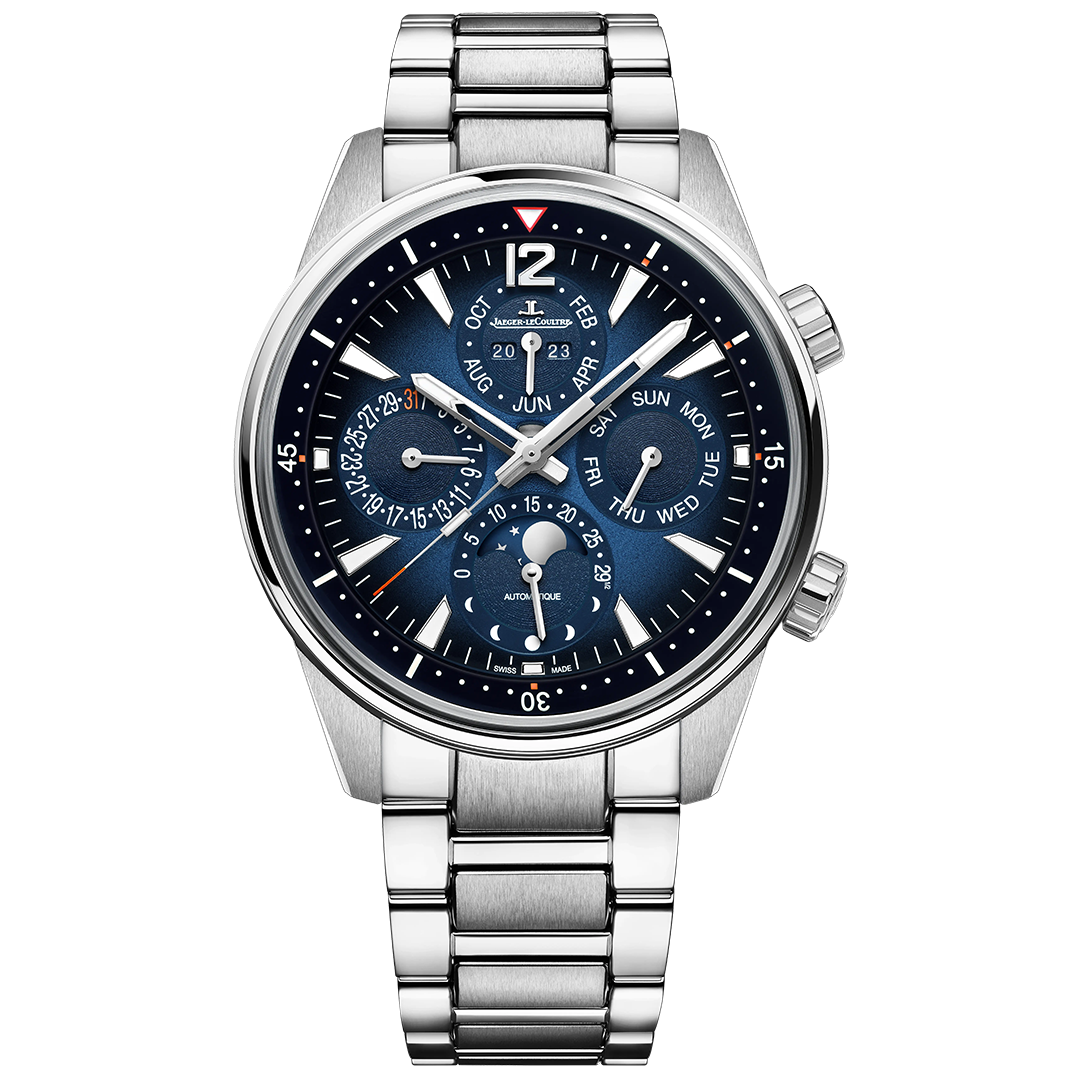 Watch in steel Polaris Perpetual Calendar  Jaeger-lecoultre