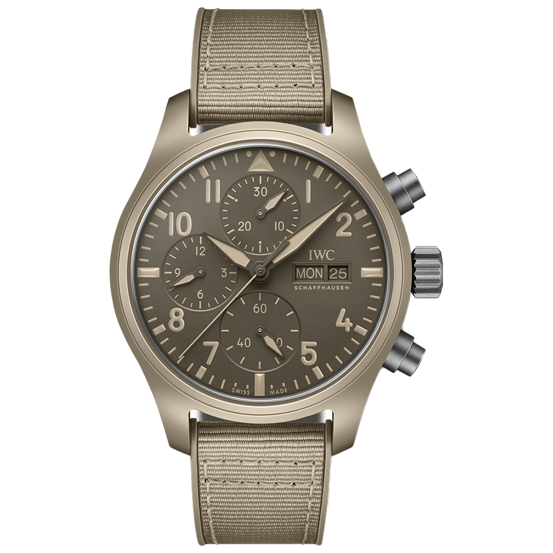 Orologio in ceramica marrone Pilot’s Watch Chronograph 41 TOP GUN Mojave Desert Iwc