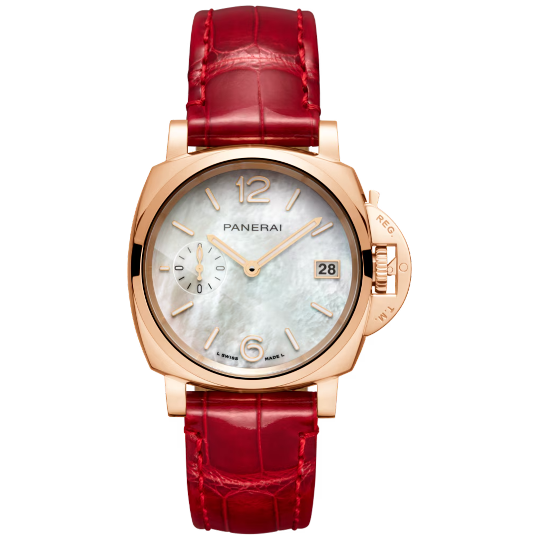 Watch in rose gold Luminor Due Goldtech™ Madreperla Panerai