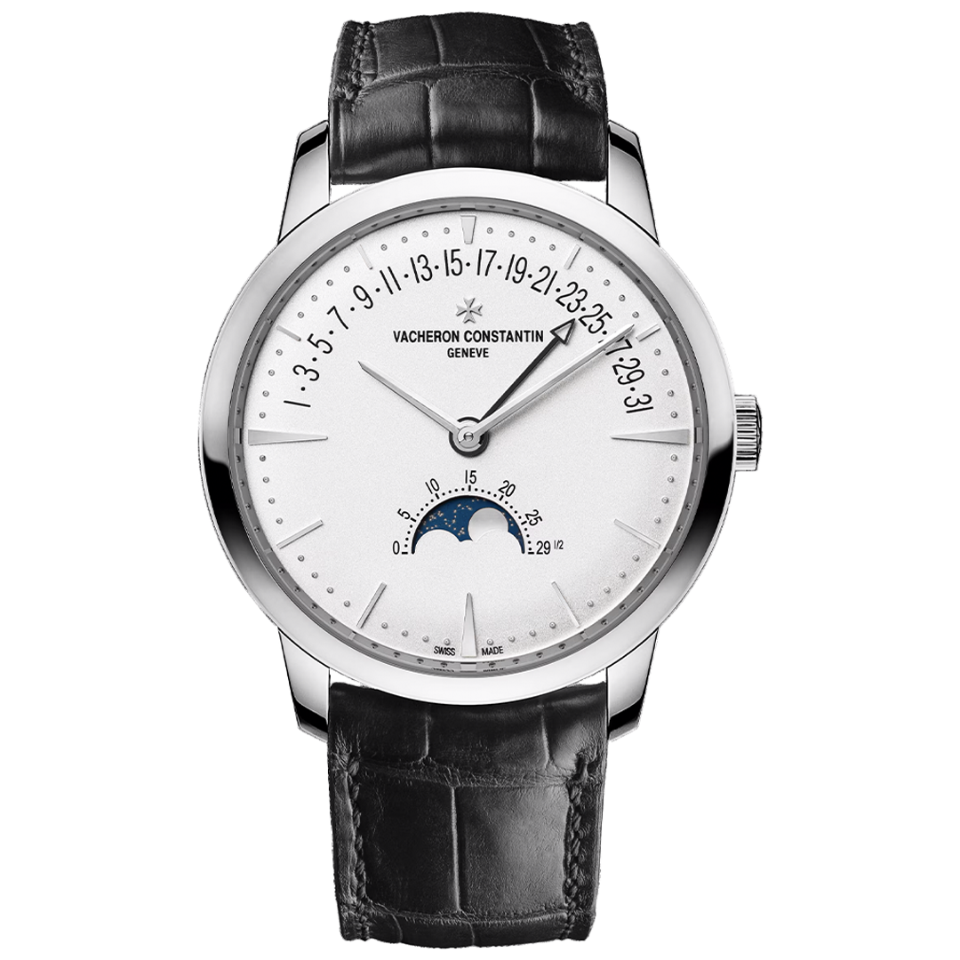Orologio in oro bianco Patrimony Fasi Lunari Data Retrograda Vacheron constantin