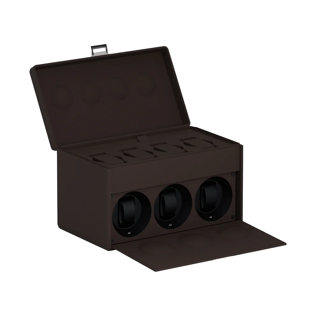 Accessorio in toledo leather 7RT Chocolate Brown Leather Scatola del tempo