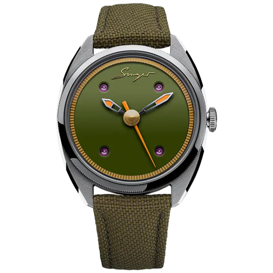 Orologio in acciaio Caballero Empire Green Singer