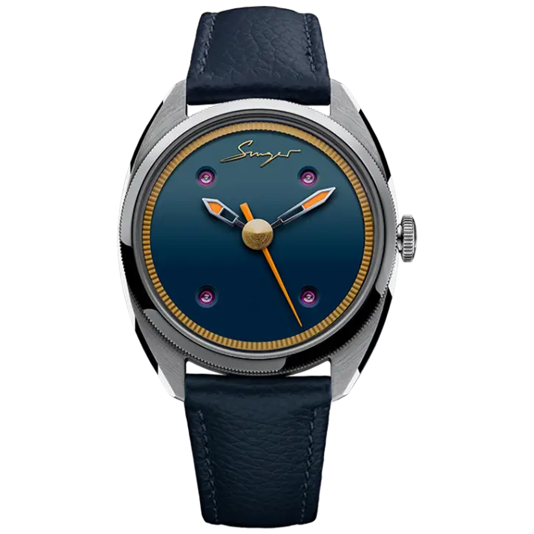 Orologio in acciaio Caballero Petrol Blue Singer