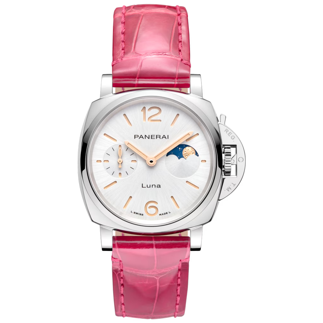 Watch in steel Luminor Due Luna Panerai