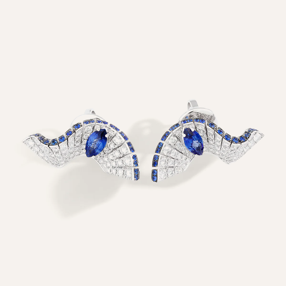 Earrings in oro bianco Abissi Earrings Palmiero