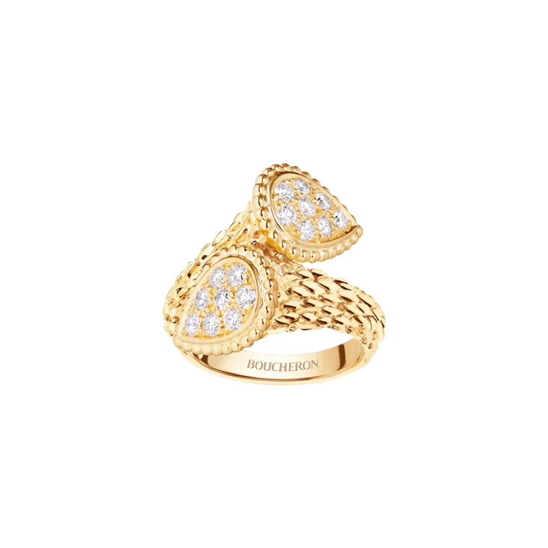 Gioiello in oro giallo Anello Serpent Bohème Toi et Moi S Motif Boucheron