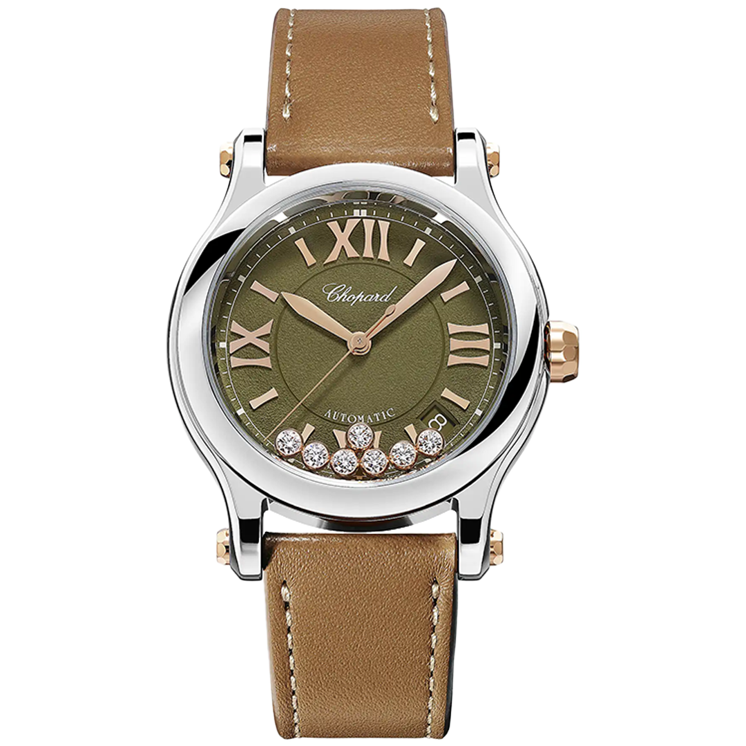 Orologio in acciaio e oro rosa Happy Sport Chopard