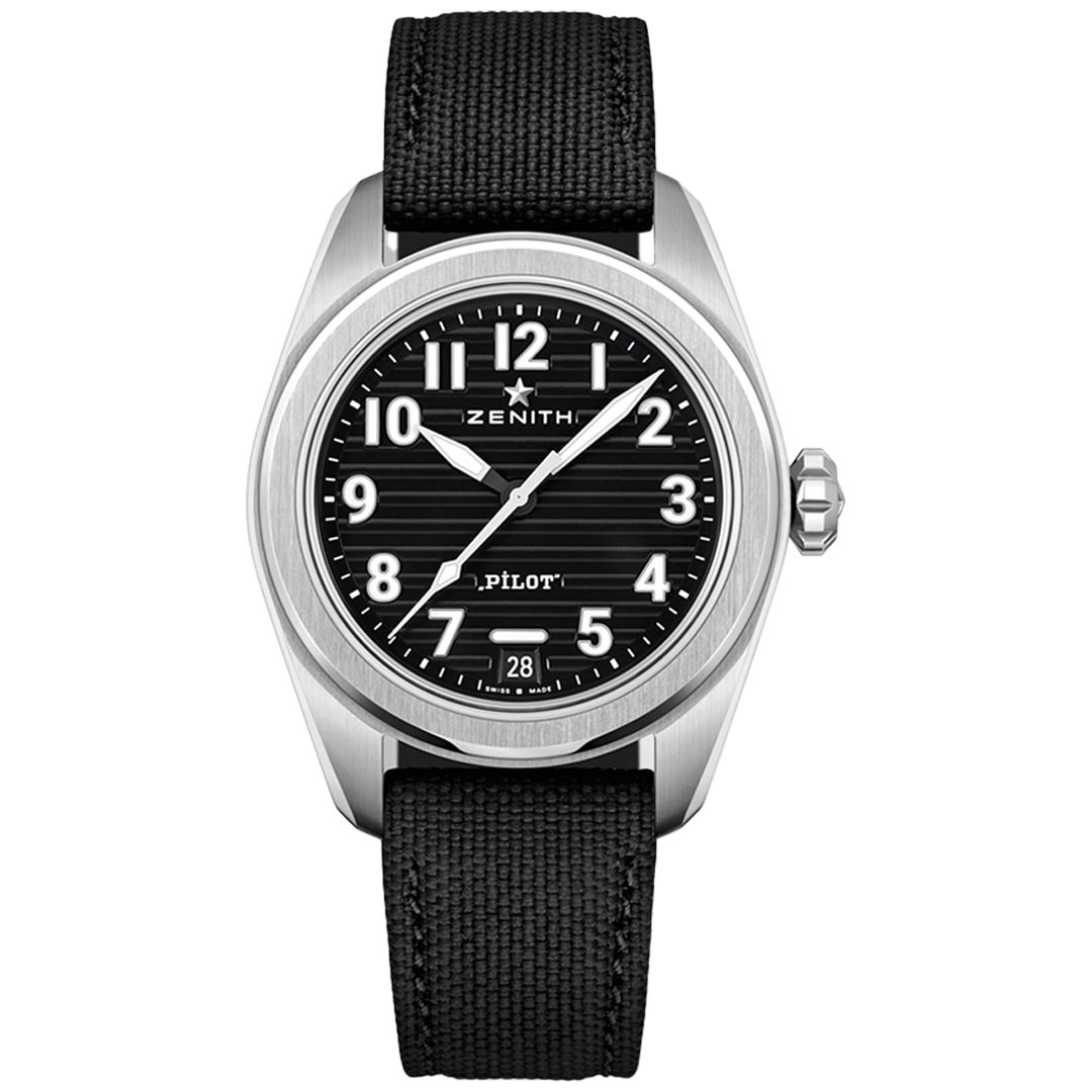 Watch in steel Pilot Automatic Zenith
