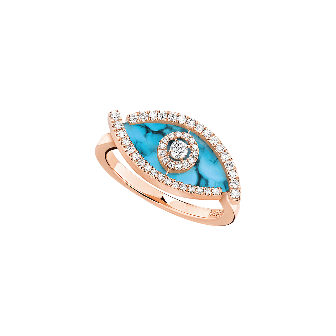 Gioiello in oro rosa Anello Lucky Eye Turchese Messika