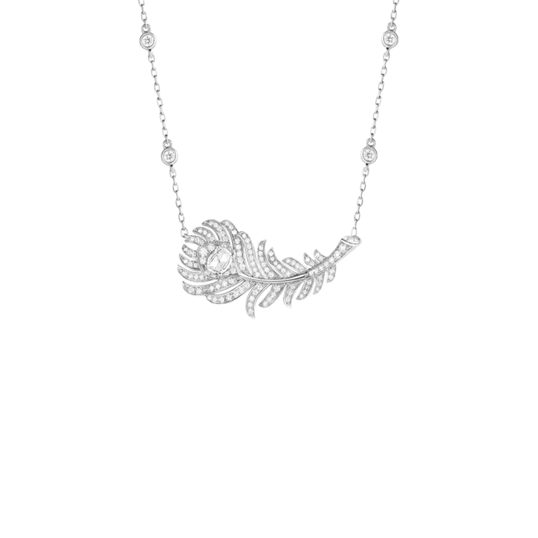 Gioiello in oro bianco Collana Plume de Paon Boucheron
