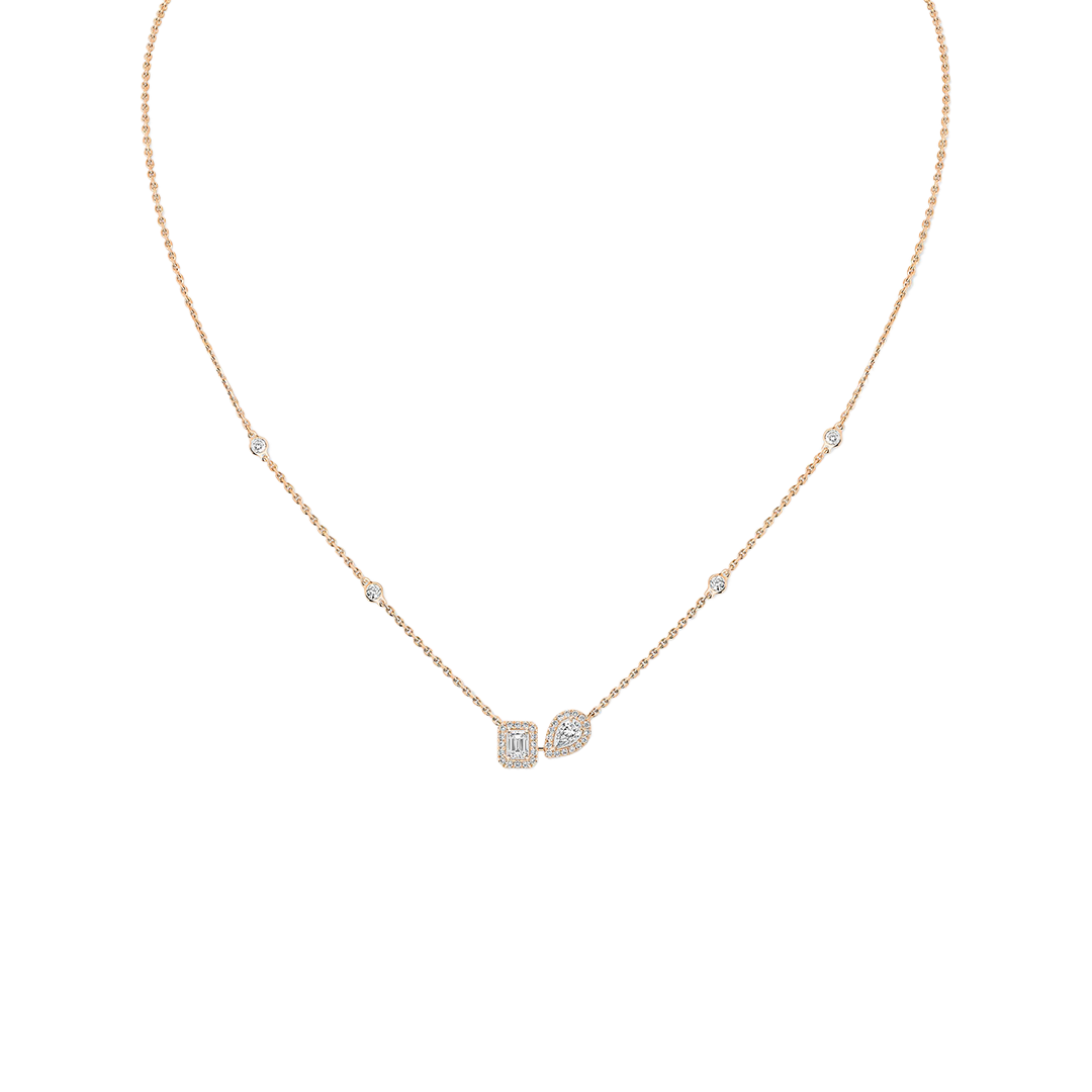 Gioiello in oro rosa My Twin Toi & Moi Necklace Messika