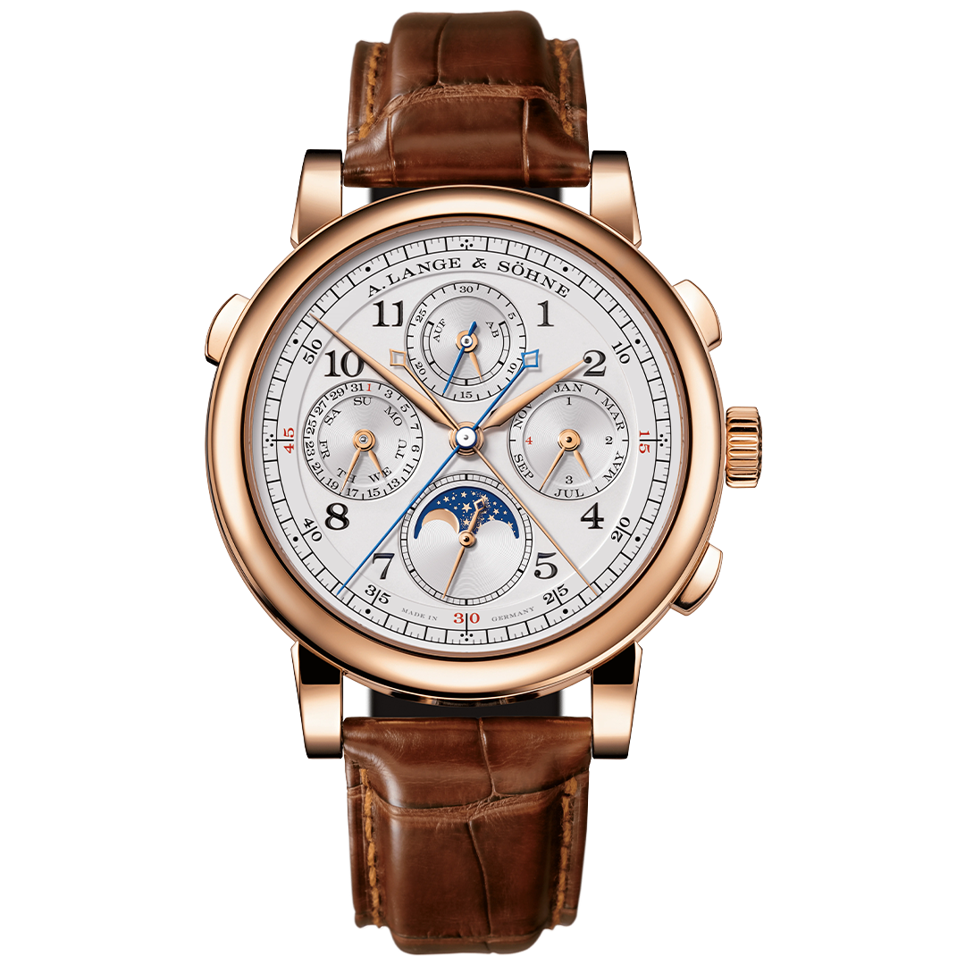 Orologio in oro rosa 1815 Rattrapante Perpetual Calendar A lange sohene