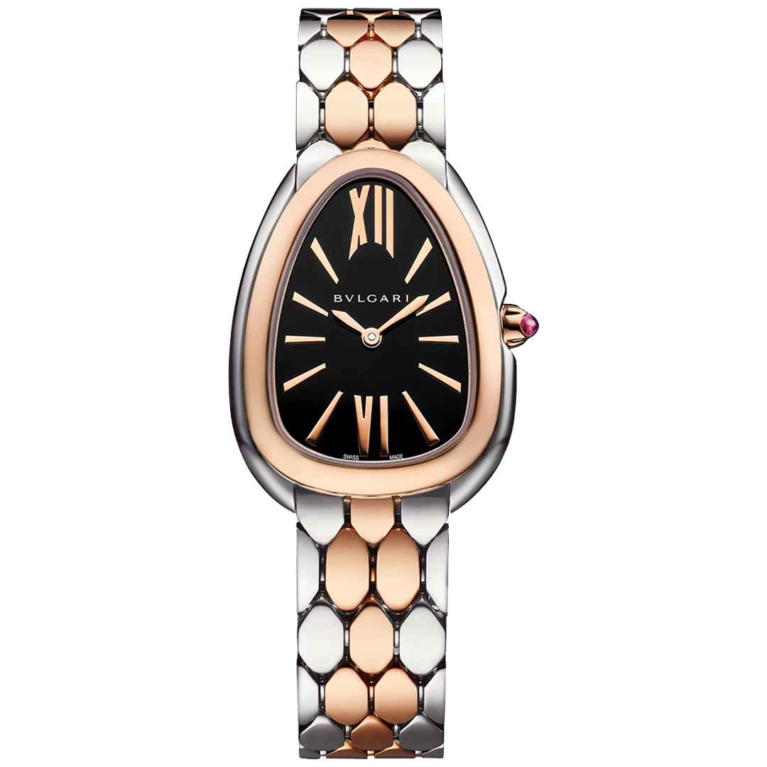 Orologio in acciaio e oro rosa Serpenti Seduttori Bulgari
