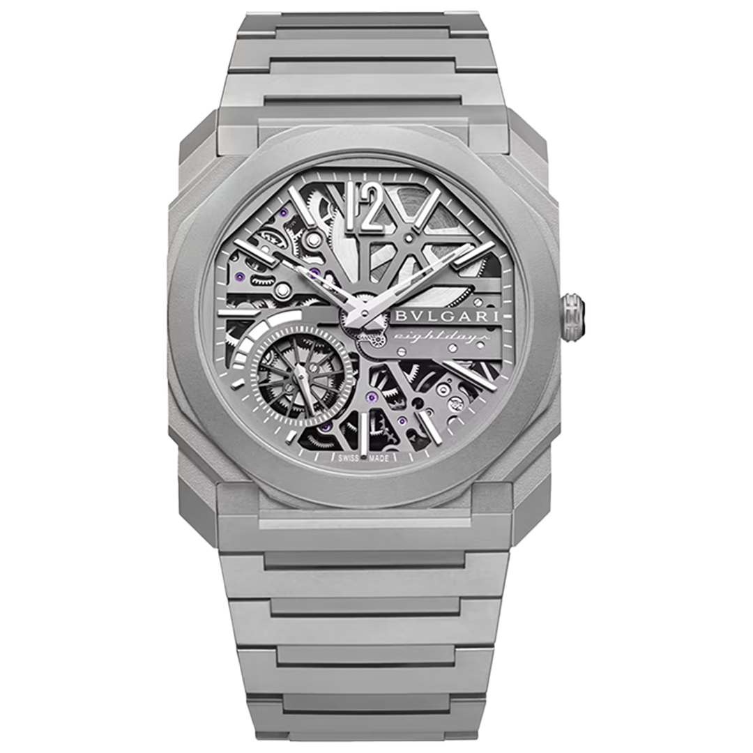 Orologio in titanio Octo Finissimo Skeleton 8 Days Bulgari