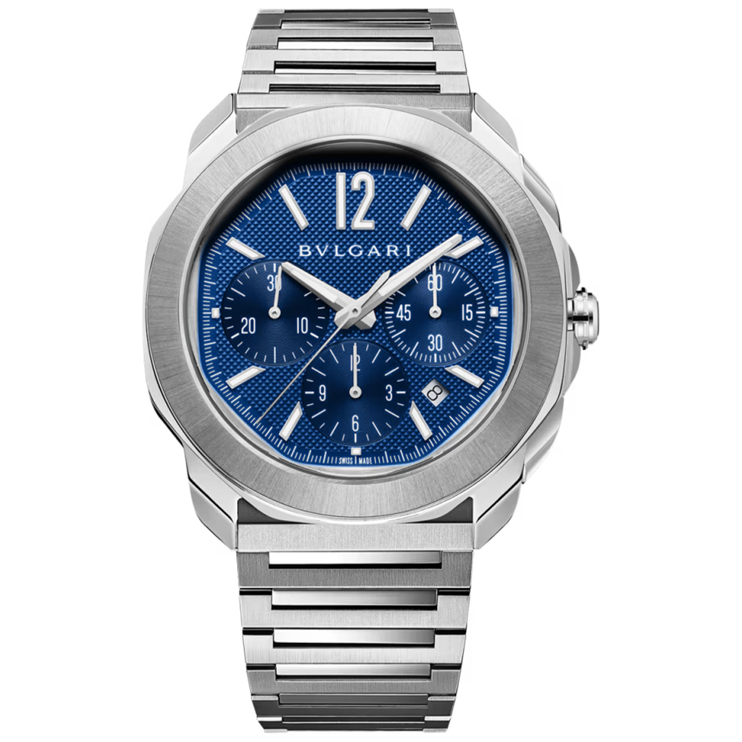 Watch in steel Octo Roma Chronograph Bulgari