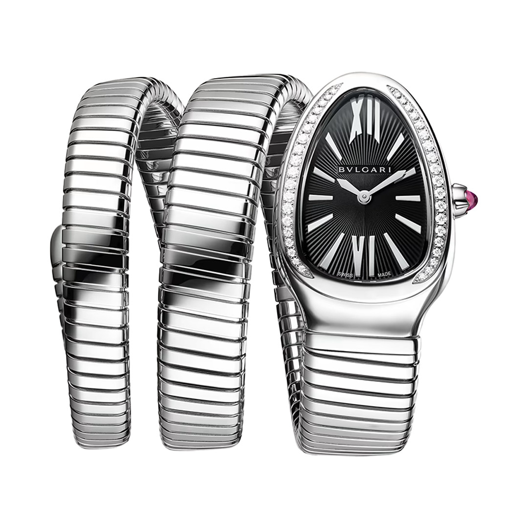 Orologio in acciaio Serpenti Tubogas Bulgari