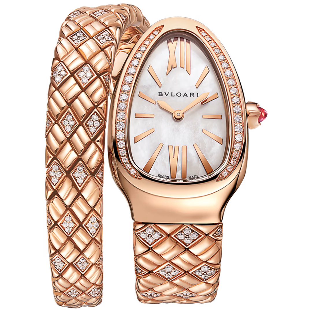 Watch in rose gold Serpenti Spiga Bulgari