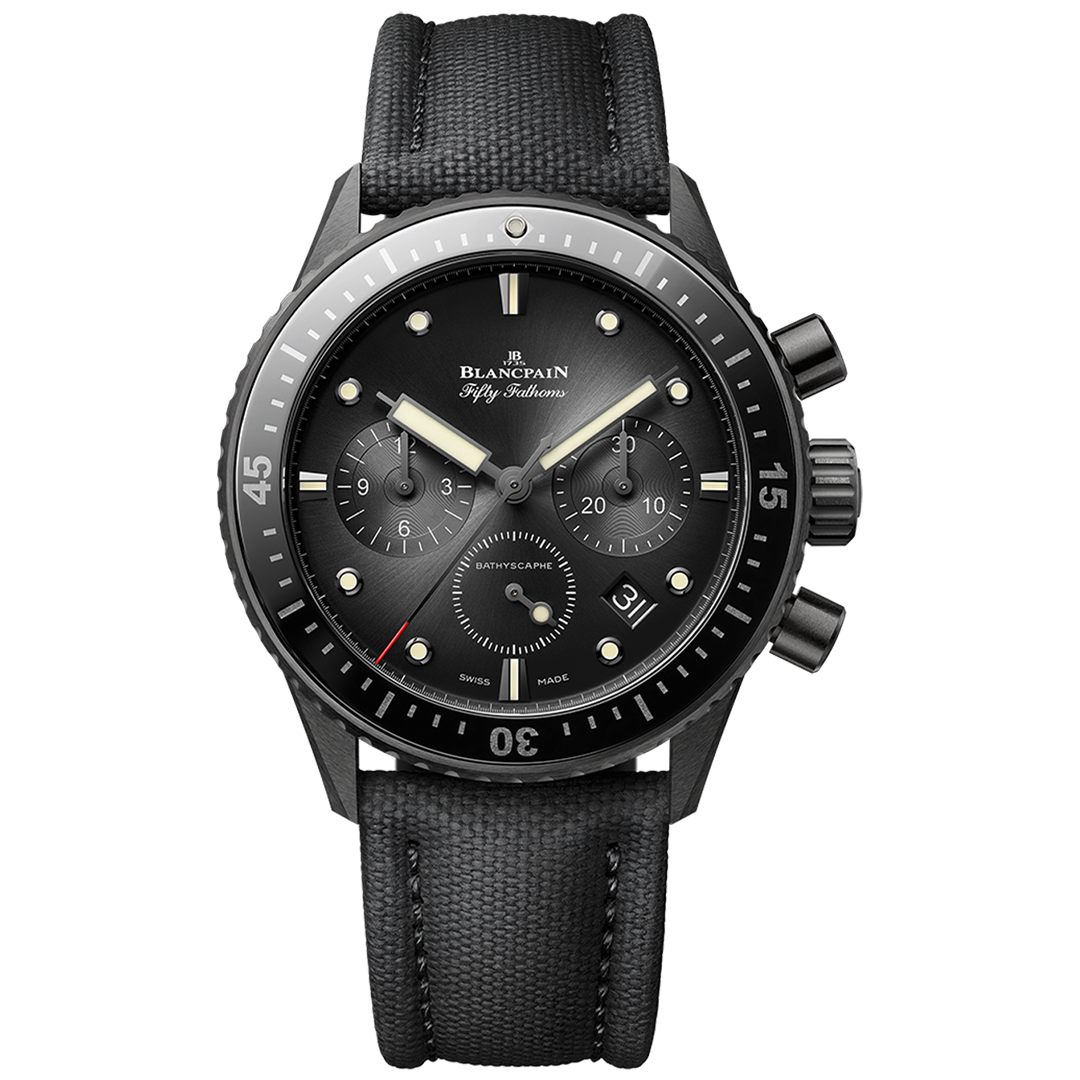 Watch in ceramics Fifty Fathoms Bathyscaphe Chronographe Flyback Blancpain
