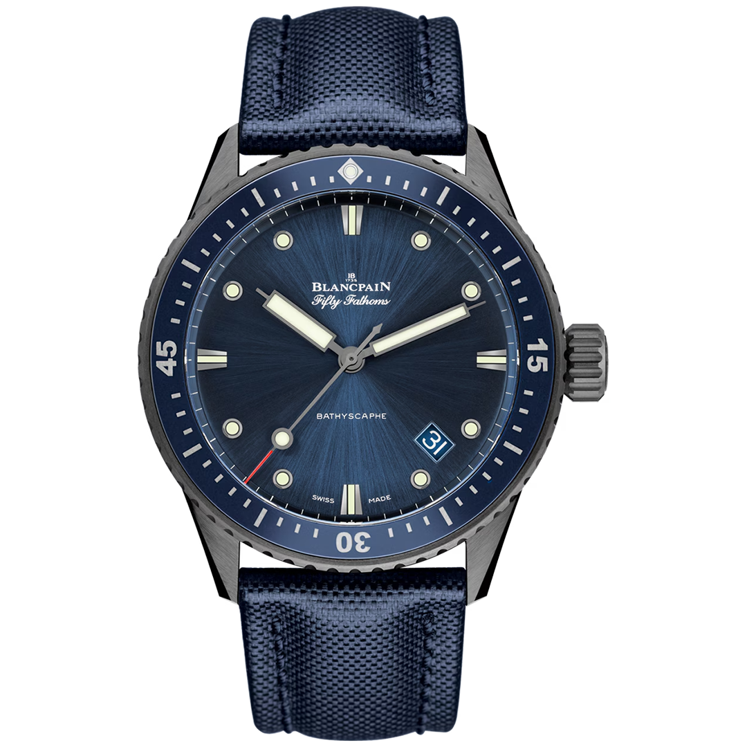 Orologio in acciaio Fifty Fathoms Bathyschaphe Blancpain