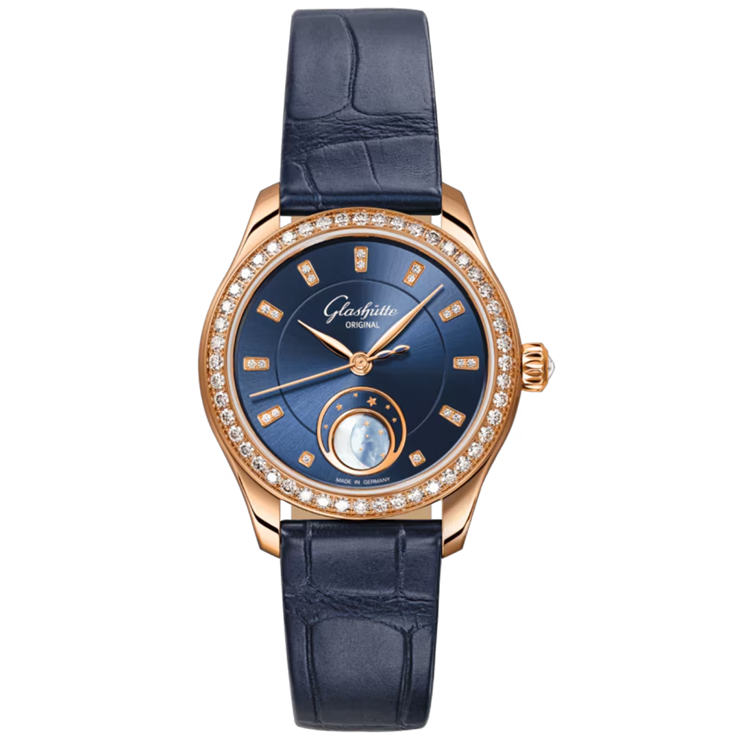 Orologio in oro rosa Serenade Luna Glashutte original