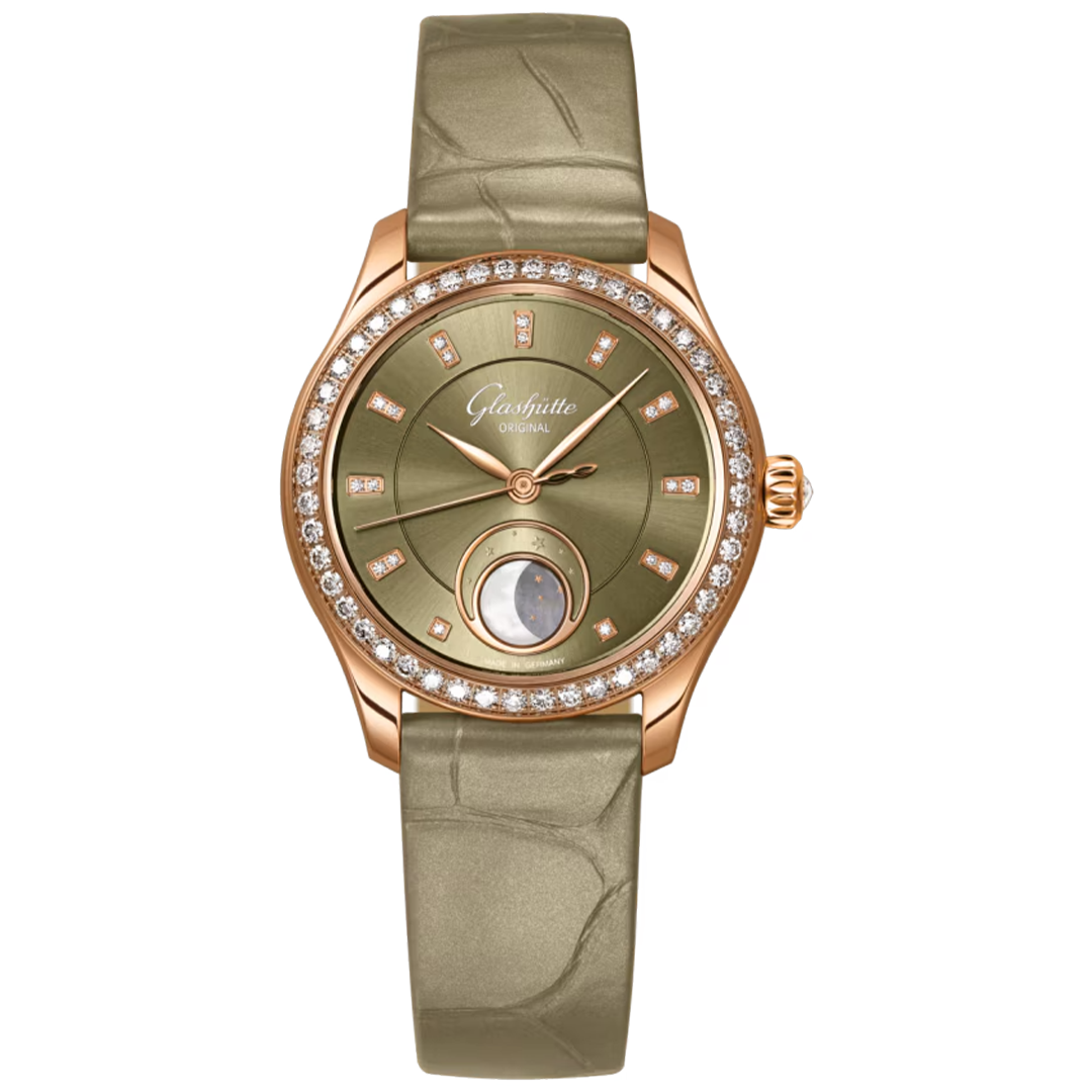 Watch in rose gold Serenade Luna Glashutte original