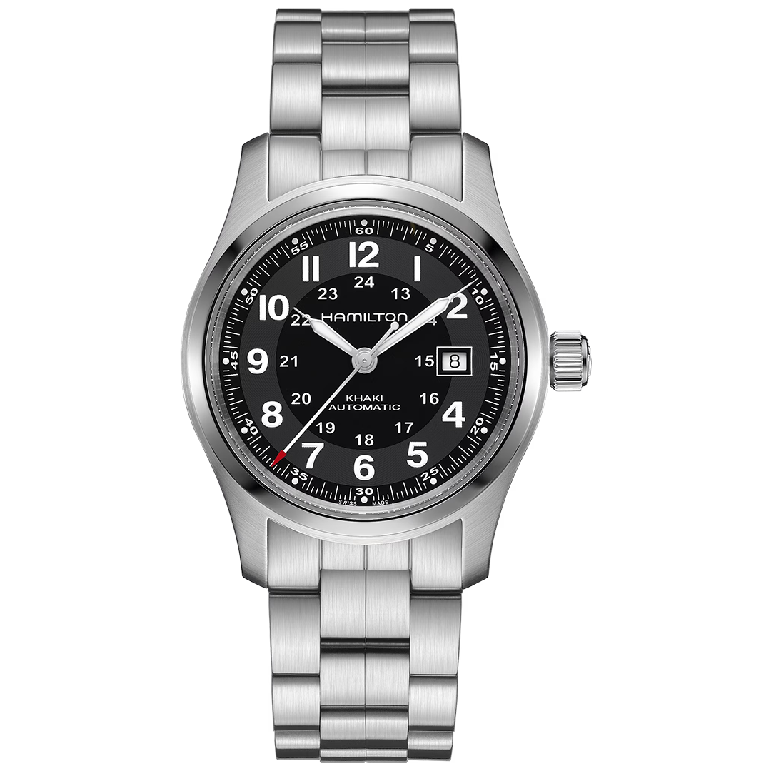 Orologio in acciaio Khaki Field Auto Hamilton