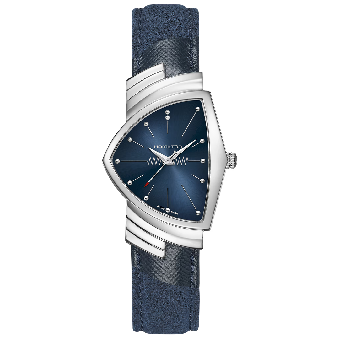 Watch in steel Ventura Quartz Hamilton