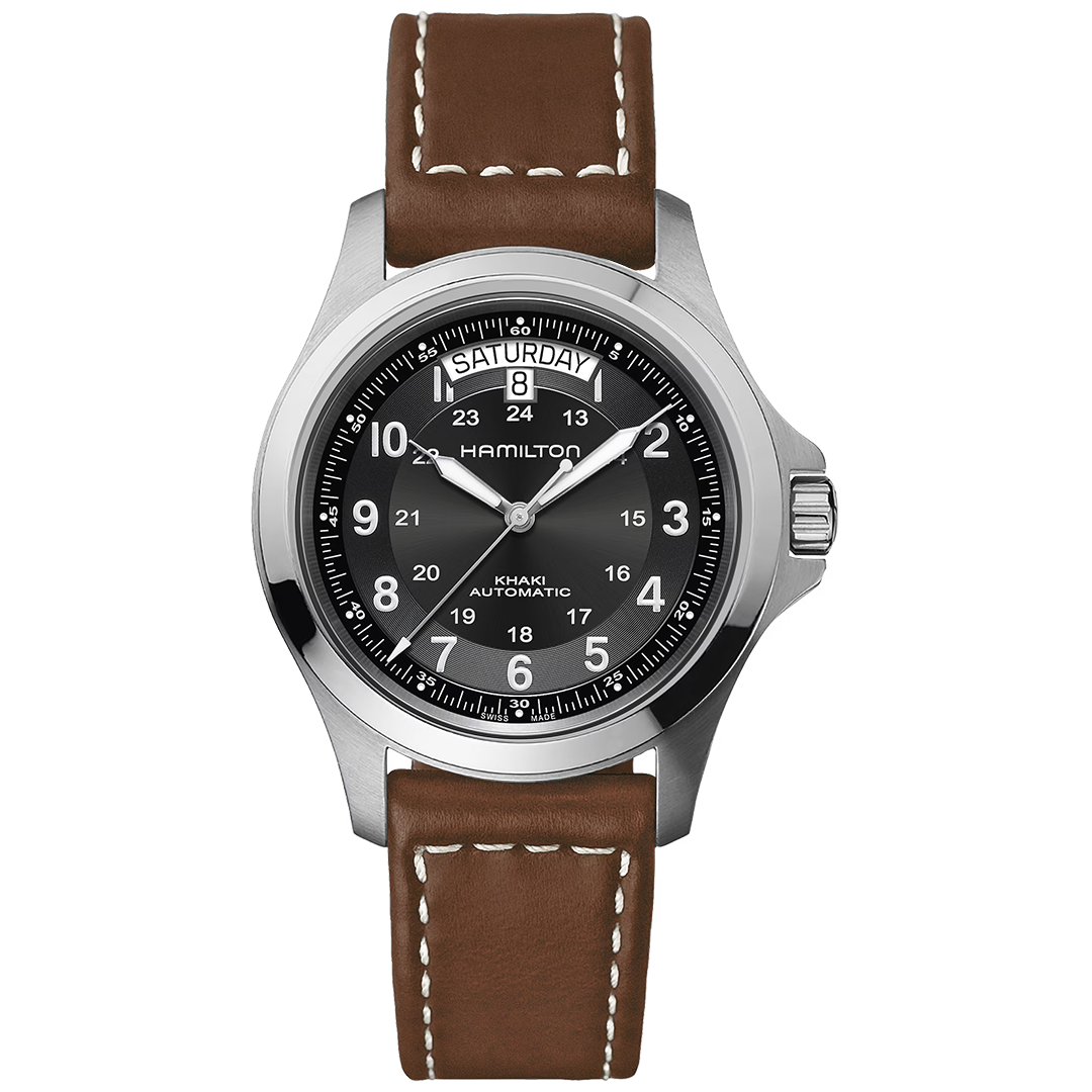 Orologio in acciaio Khaki Field King Auto Hamilton