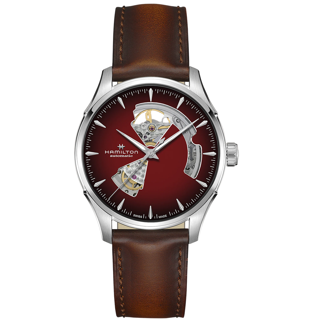 Watch in steel Jazzmaster Open Heart Auto Hamilton
