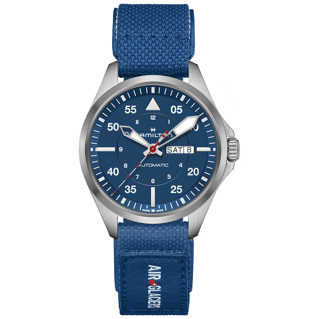 Khaki Aviation Pilot Day Date Auto - Air-Glaciers Edition