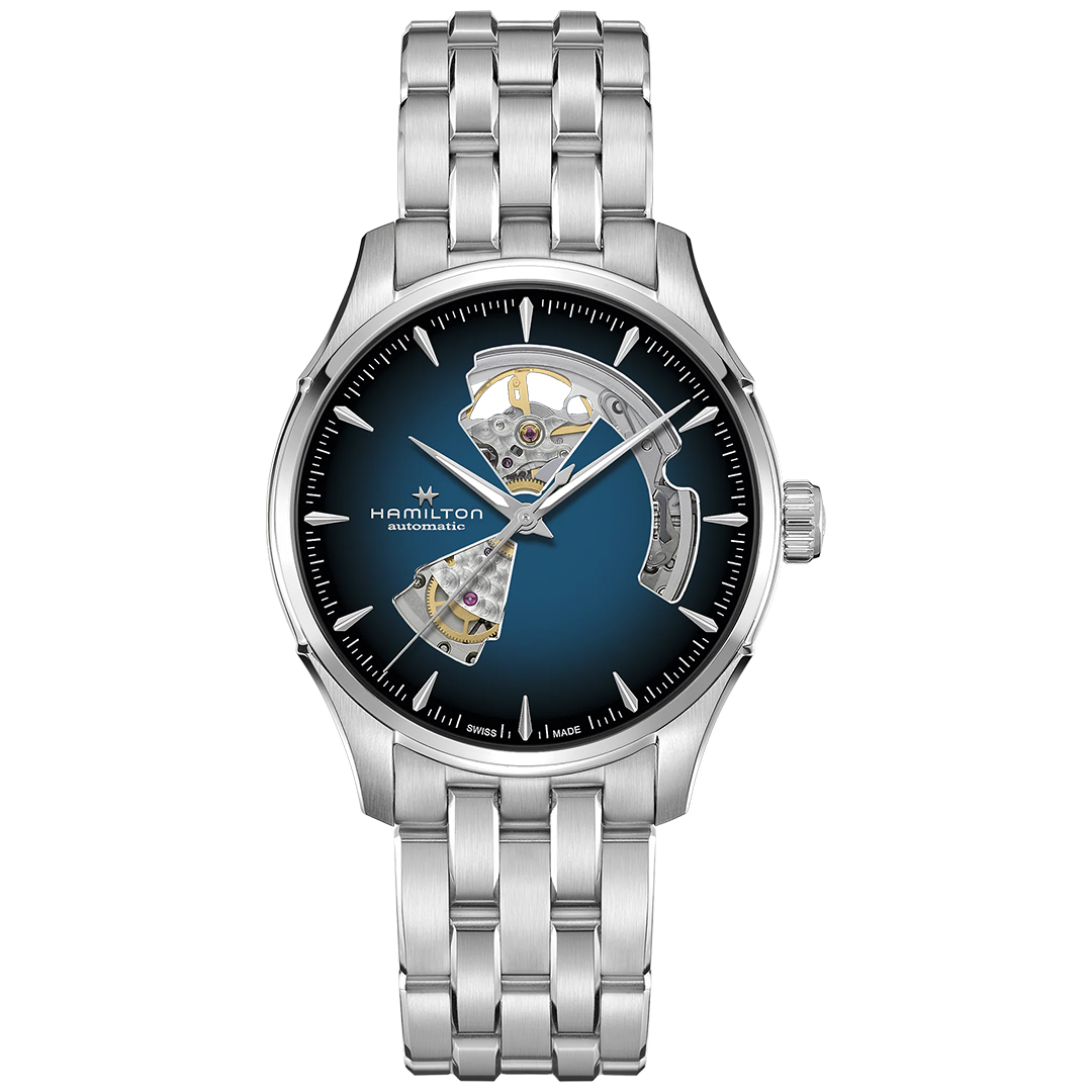 Watch in steel Jazzmaster Open Heart Auto Hamilton