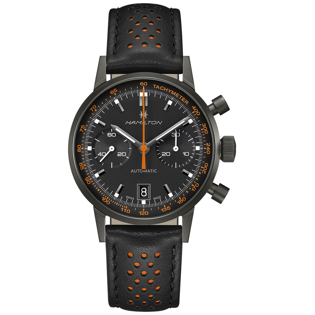 Orologio in acciaio pvd American Classic Intra-matic Auto Chrono Hamilton