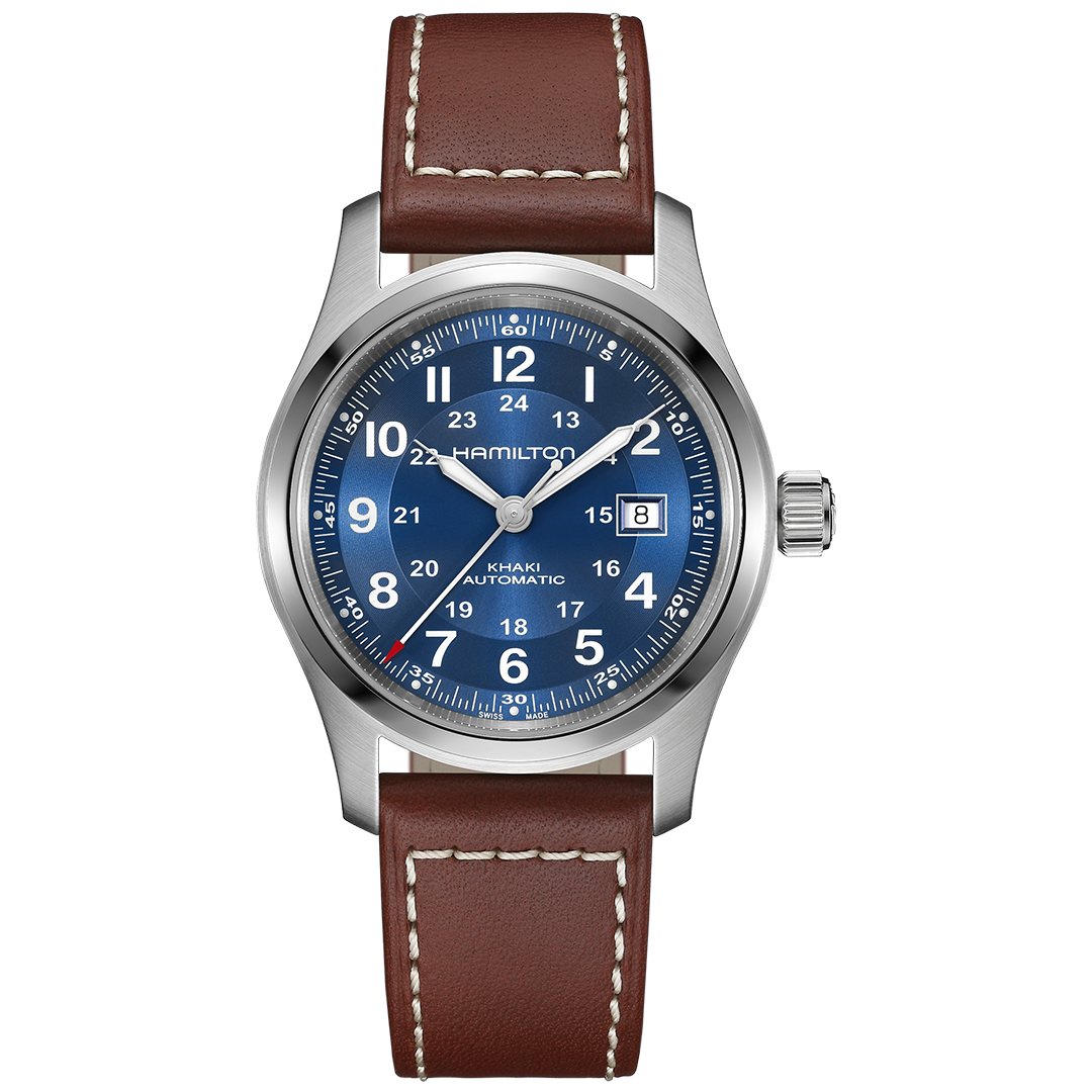 Watch in steel Khaki Field Auto Hamilton