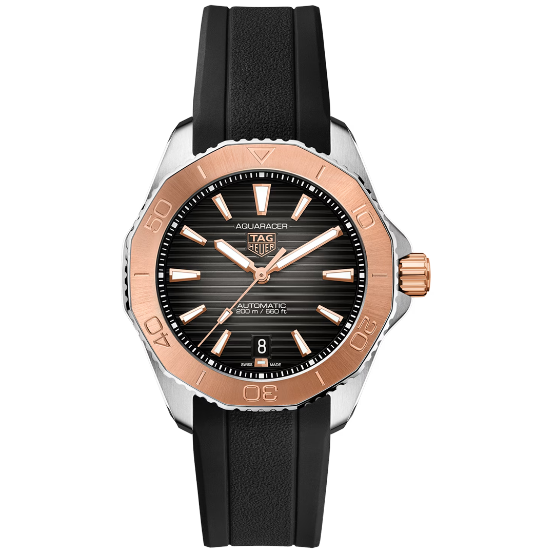Orologio in acciaio e oro rosa Aquaracer Professional 200 Date Tag heuer