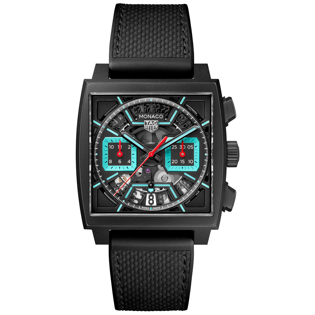 Orologio in titanio pvd Monaco Chronograph Tag heuer