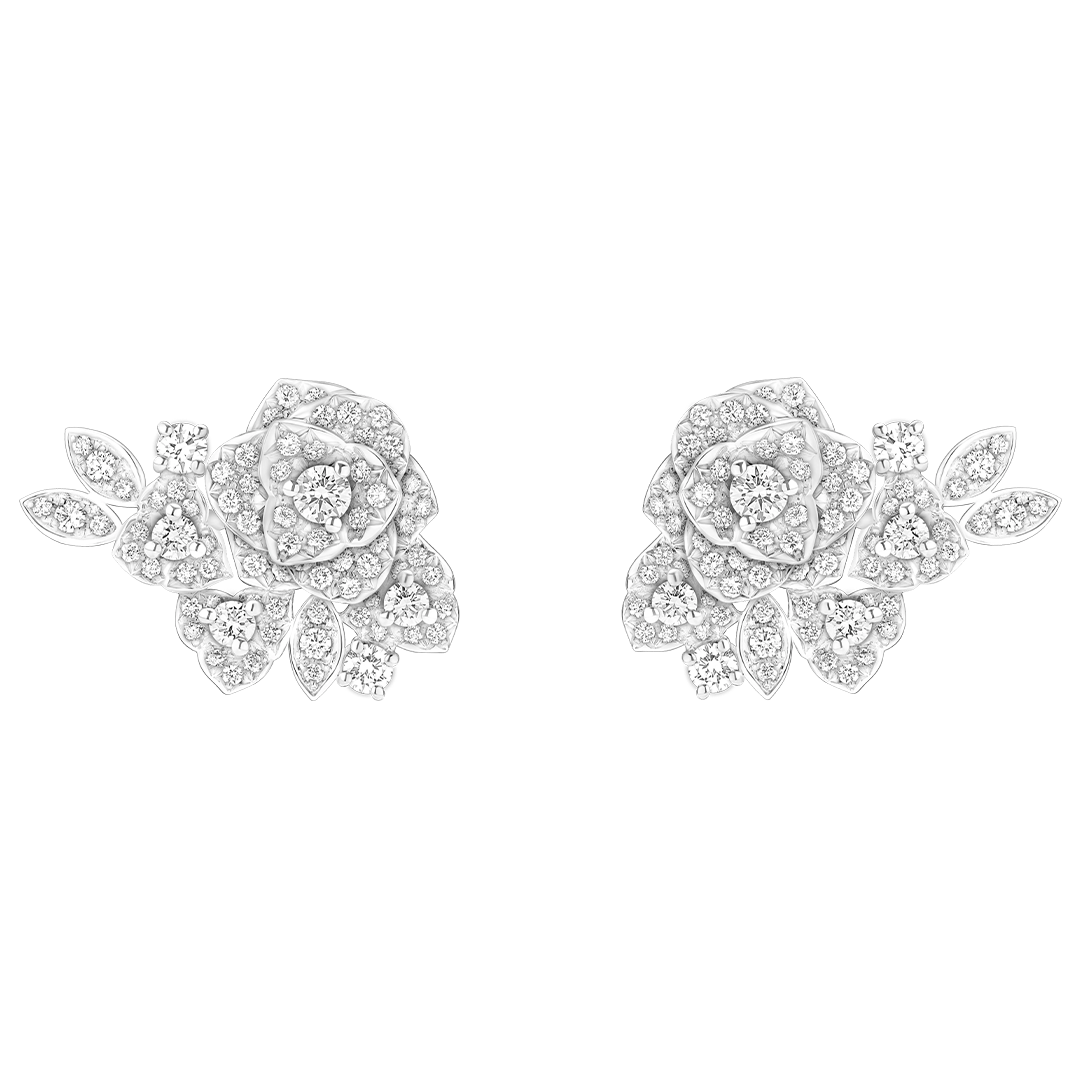 Earrings in white gold Rose Earrings Pellitaliana