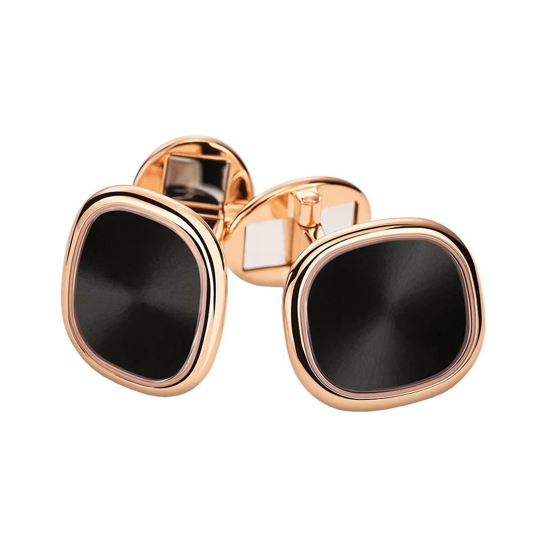 Golden Ellipse Cuff Links