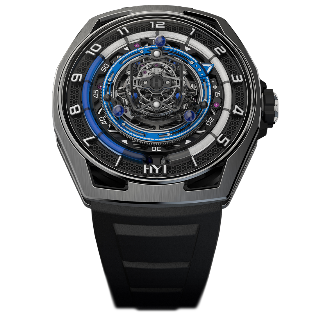 Watch in titanium Conical Tourbillon Titanium Blue Hyt